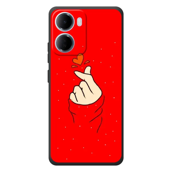 Чехол с рисунком «Сердце на красном» для Xiaomi Redmi 15a Чехол с рисунком «Сердце на красном» для Xiaomi Redmi 15a