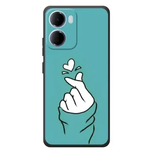 Чохол (Знак сердечка) для Xiaomi Redmi 15a (Сердечко на бірюзовому)