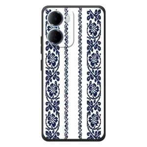 Силіконовый Чохол на Xiaomi Redmi 15a з картинкой Вишиванки (Синя вишиванка)