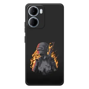 Чохол з картинкою "Герой Pubg" на Xiaomi Redmi 15a (В полум'ї)