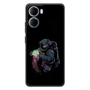 Силіконовый Чохол з принтом "Космонавти" на Xiaomi Redmi 15a (В руках земля)