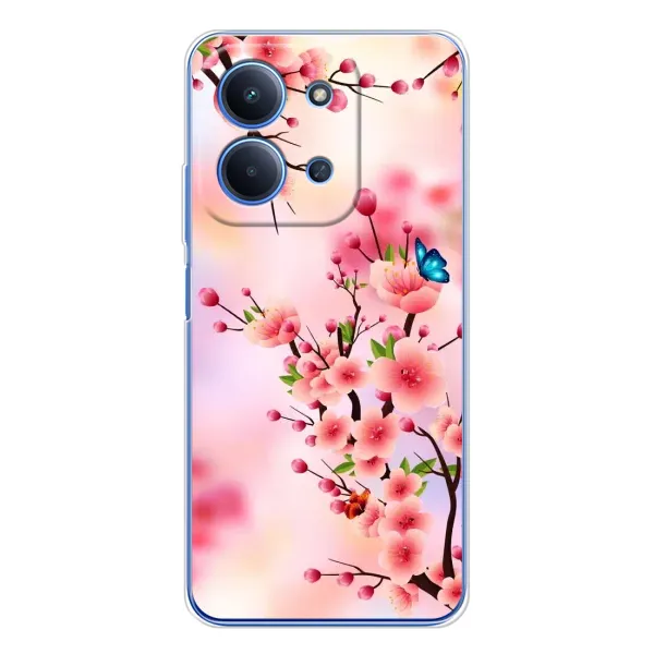 Чехол с рисунком «Бабочки на сакуре» для Xiaomi Redmi 15C 5g Чехол с рисунком «Бабочки на сакуре» для Xiaomi Redmi 15C 5g