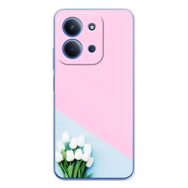 Чехол с рисунком «Белые тюльпаны» для Xiaomi Redmi 15C 5g Чехол с рисунком «Белые тюльпаны» для Xiaomi Redmi 15C 5g
