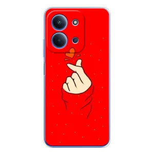 Чохол (Знак сердечка) для Xiaomi Redmi 15C 5g (Сердечко на червоному)