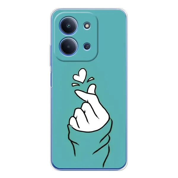 Чехол с рисунком «Сердечко на бирюзовом» для Xiaomi Redmi 15C 5g Чехол с рисунком «Сердечко на бирюзовом» для Xiaomi Redmi 15C 5g