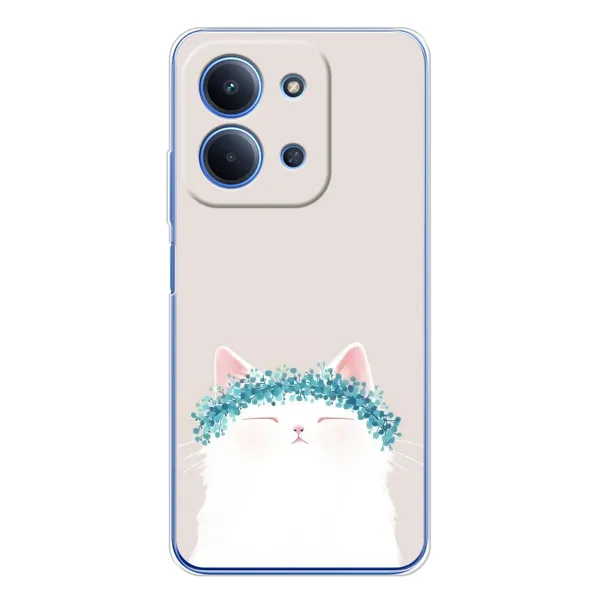 Чехол с рисунком «Белый котик» для Xiaomi Redmi 15C Чехол с рисунком «Белый котик» для Xiaomi Redmi 15C