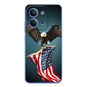 Чехол Флаг USA для Xiaomi Redmi 15C (Орел и флаг)
