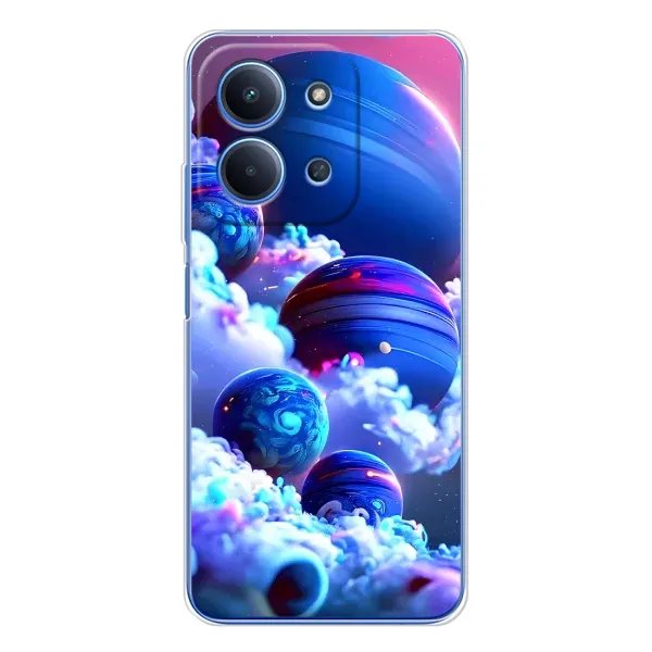 Чехол с рисунком «Синие планеты» для Xiaomi Redmi 15C Чехол с рисунком «Синие планеты» для Xiaomi Redmi 15C