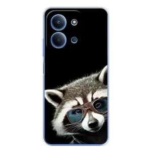 Силіконовий Чохол з Энотами  на Xiaomi Redmi 15C (Стильний Єнот)