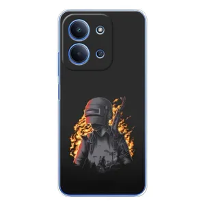 Чохол з картинкою "Герой Pubg" на Xiaomi Redmi 15C (В полум'ї)