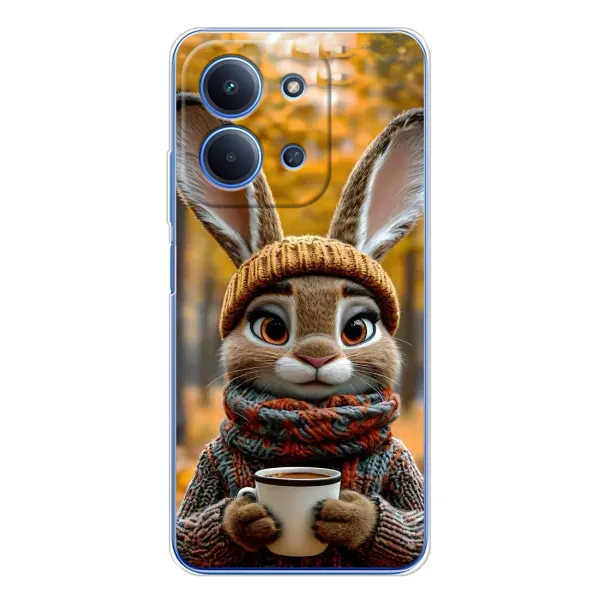 Чехол с рисунком «Зайчик с кофе» для Xiaomi Redmi 15C Чехол с рисунком «Зайчик с кофе» для Xiaomi Redmi 15C
