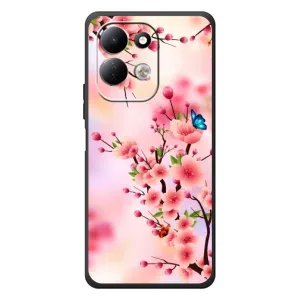 Чехол с принтом САКУРЫ на Xiaomi Redmi 17 (Бабочки на сакуре)