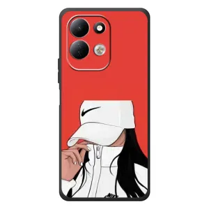 Силіконовый Чохол на Xiaomi Redmi 17 з картинкой Модных девушек (Дівчина Nike)