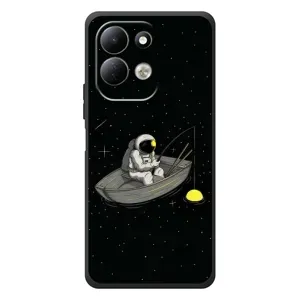 Силіконовый Чохол з принтом "Космонавти" на Xiaomi Redmi 17 (Космонавт на рибалці)