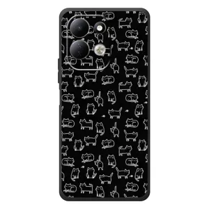 Чехол на тематику: Коты для Xiaomi Redmi 17 (Котики на черном)