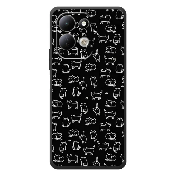 Чехол с рисунком «Котики на черном» для Xiaomi Redmi 17 Чехол с рисунком «Котики на черном» для Xiaomi Redmi 17