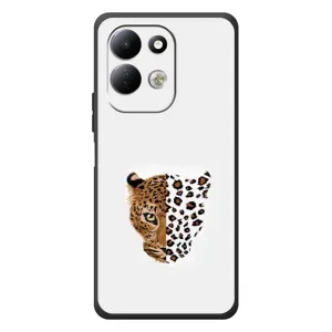 Чехол с леопардовым принтом на Xiaomi Redmi 17 (Леопард на белом)