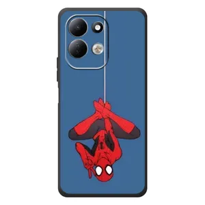 Чехол Супергерой Человека Паука на Xiaomi Redmi 17 (На паутине)