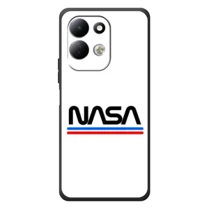 Силіконовый бампер з принтом "Наса" на Xiaomi Redmi 17 (NASA на білому тлі)