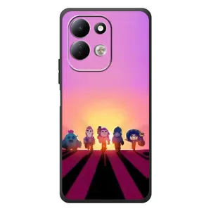 Силіконовый Чохол на Xiaomi Redmi 17 з картинкою Brawl Stars (Персонажі на заході сонця)