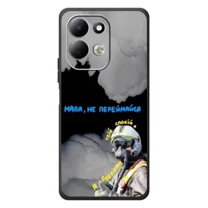 Чехол с Украинской символикой на Сяоми Редми 17 (Призрак Киева)