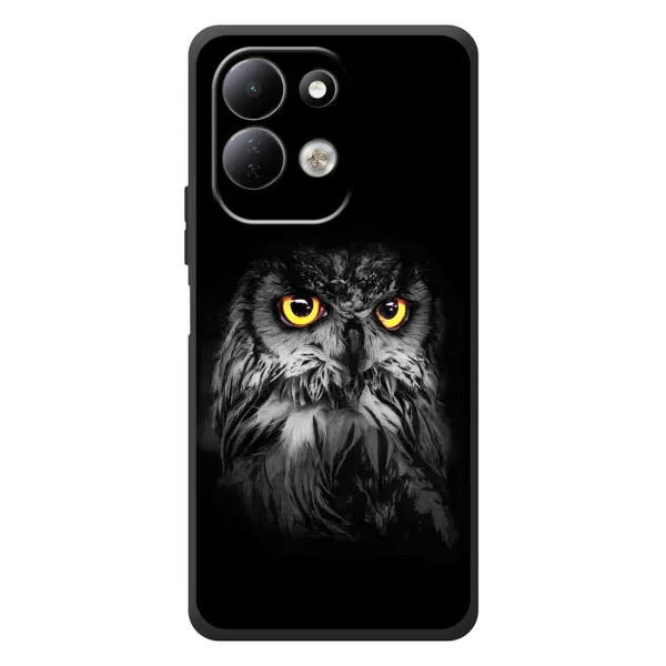 Чехол с рисунком «Сова на чёрном» для Xiaomi Redmi 17 Чехол с рисунком «Сова на чёрном» для Xiaomi Redmi 17