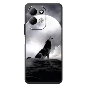 Чехол с Волком на Xiaomi Redmi 17 (Волк и луна)