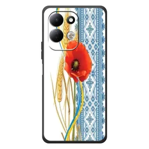 Силиконовый Чехол на Xiaomi Redmi 17 с картинкой Вышиванки (Вышиванка с цветком)