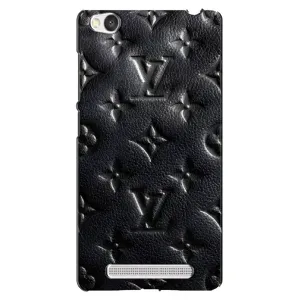 Текстурный Чехол Louis Vuitton для Редми 4А (Черный ЛВ)