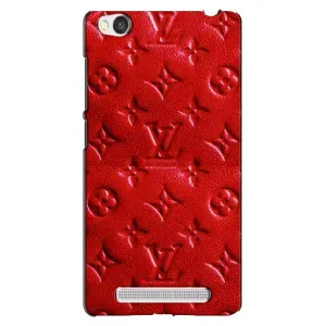 Текстурный Чехол Louis Vuitton для Редми 4А (Красный ЛВ)