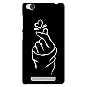 Чехлы (Знак сердечка) на Xiaomi Redmi 4A (Сердце на черном)