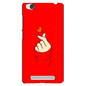 Чехлы (Знак сердечка) на Xiaomi Redmi 4A (Сердце на красном)
