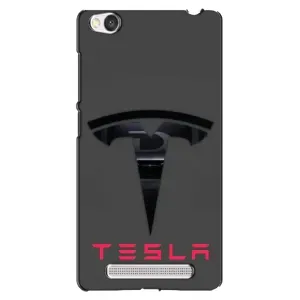 Силиконовый бампер с картинкой машины на Xiaomi Redmi 4A (Logo TESLA)