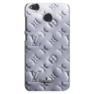 Текстурный Чехол Louis Vuitton для Редми 4х (Белый ЛВ)
