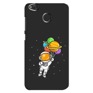 Силиконовый Чехол с принтом "Космонавты" на Xiaomi Redmi 4X (Космонавт с шариками)