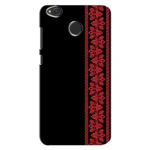 Силиконовый Чехол на Xiaomi Redmi 4X (Красная Вышиванка)