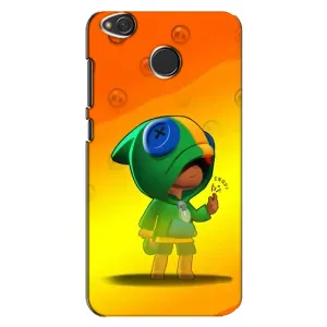 Чехол Бравл Старс для Xiaomi Redmi 4X (LEON в кофте)