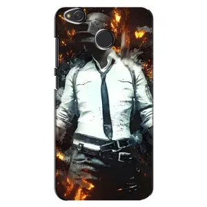 Силиконовый чехол с картинкой "Герой Pubg" на Xiaomi Redmi 4X (Man Пубг)