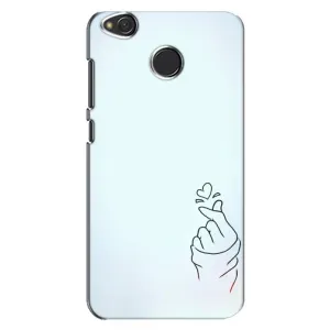 Чехлы (Знак сердечка) на Xiaomi Redmi 4X (Сердце на голубом)