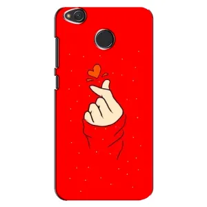 Чехлы (Знак сердечка) на Xiaomi Redmi 4X (Сердце на красном)