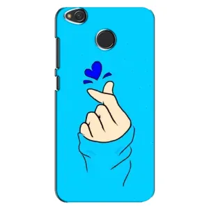 Чехлы (Знак сердечка) на Xiaomi Redmi 4X (Сердце на синем)