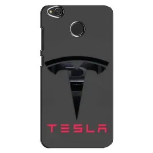 Силиконовый бампер с картинкой машины на Xiaomi Redmi 4X (Logo TESLA)
