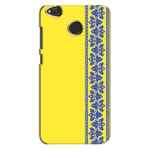 Силиконовый Чехол на Xiaomi Redmi 4X (Вышиванка на желтом)
