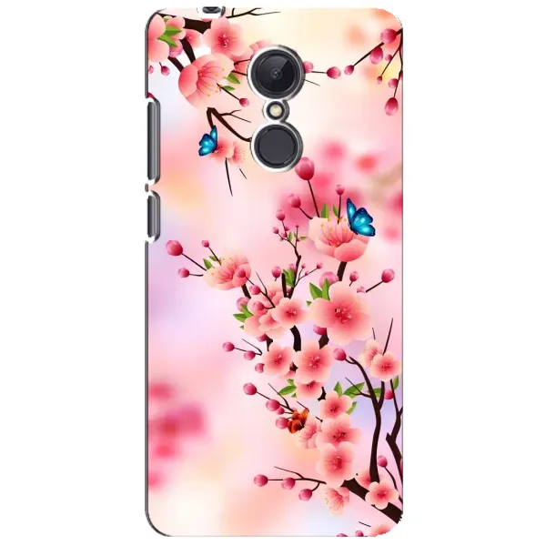 Чехол с рисунком «Бабочки на сакуре» для Xiaomi Redmi 5 Plus Чехол с рисунком «Бабочки на сакуре» для Xiaomi Redmi 5 Plus