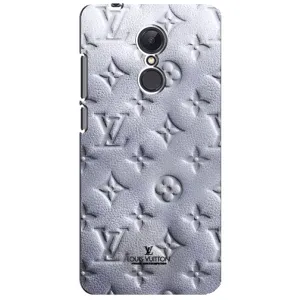 Текстурный Чехол Louis Vuitton для Редми 5 плюс (Белый ЛВ)
