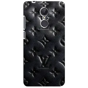 Текстурный Чехол Louis Vuitton для Редми 5 плюс (Черный ЛВ)