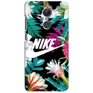 Силіконовый Чохол на Xiaomi Redmi 5 Plus з картинкою НАЙК (Квітковий Nike)