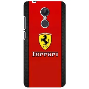 Силиконовый бампер с картинкой машины на Xiaomi Redmi 5 Plus (Ferrari Logo)