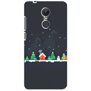 Силиконовый бампер на рождество для Xiaomi Redmi 5 Plus (Город зимний)