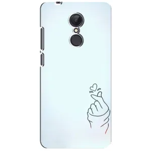 Чехлы (Знак сердечка) на Xiaomi Redmi 5 Plus (Сердце на голубом)